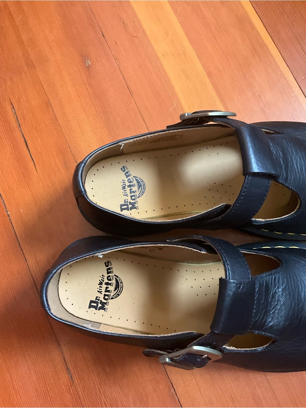 Dr. Martens Black T Bar Leather Mary Janes M9 W10 - Picture 7 of 7